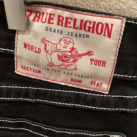 Men’s True Religion GENO SLIM JEAN Black Relaxed Straight Jeans - Picture 9 of 15